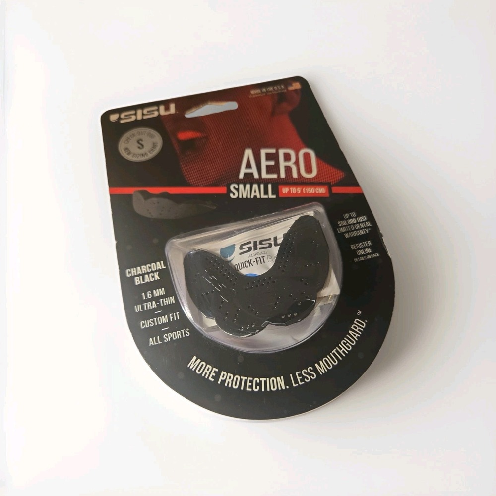 SISU Small NextGen Aero Guard 1.6mm Youth Mouthguard Charcoal Black S16-NG-2 - Picture 3 of 3